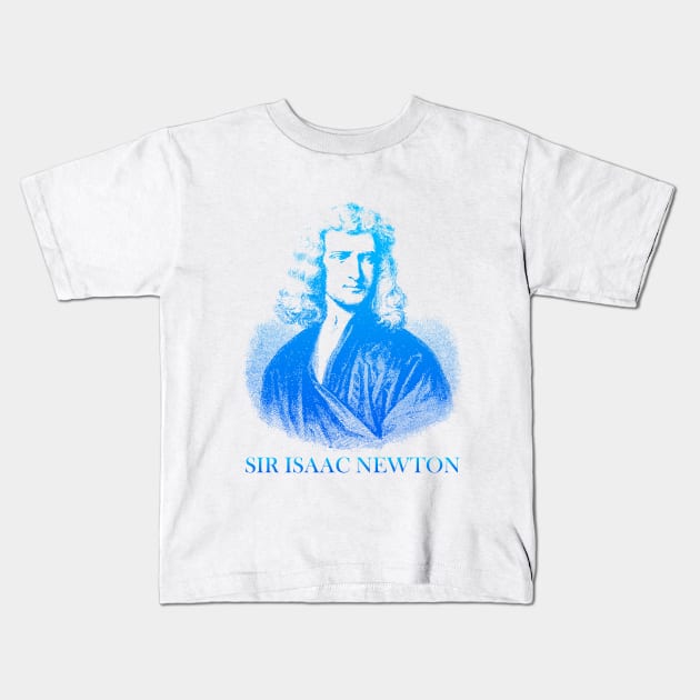 SIR ISAAC NEWTON Kids T-Shirt by alfandi